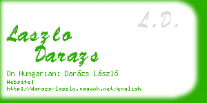 laszlo darazs business card